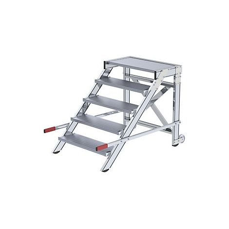Escalera de plataforma  anchura de los peldaños 800 mm  carga