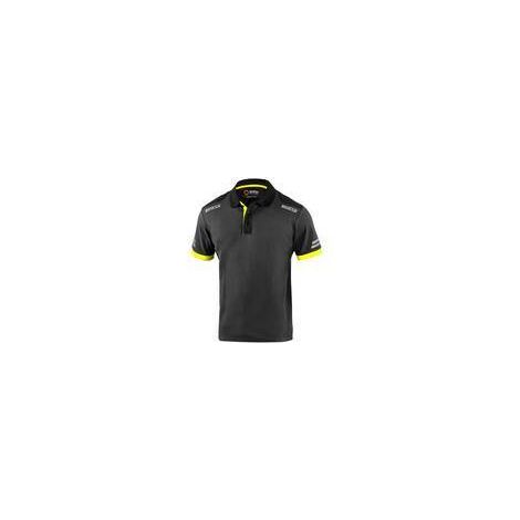 SPARCO POLO TOLEDO GREY YELLOW TG M