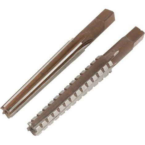 Satz mit 2 konischen Reibahlen für die Präzisionsbearbeitung – Ideal für mechanische Projekte und Bearbeitungsprojekte – Hohe Qualität und Langlebigkeit – KZQ