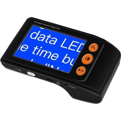 Eyoyo Loupe Electronique Numérique avec Poignée Pliable, Aide à Lecture 3,5\'\' LCD Ecran 2x-25x Zoom pour Basse Vision - Noir (1/4)