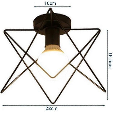 Plafonnier moderne style industriel vintage, abat-jour rétro, luminaires de style loft, éclairage intérieur pour salon, cuisine et décoration (Modèle 21) (1/5)