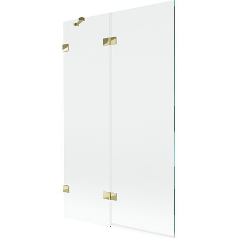 Paroi de baignoire gauche 2 volets Mexen Lunar 110 x 150 cm, transparent, doré - 897-110-100-50-00-L (1/5)