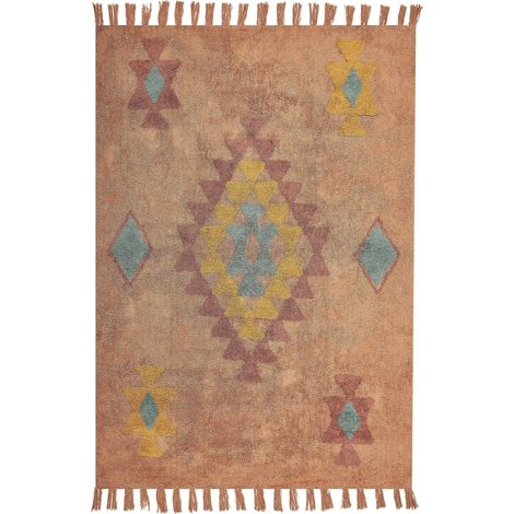 Rug IGDIR Orange 140 x 200 cm Cotton
