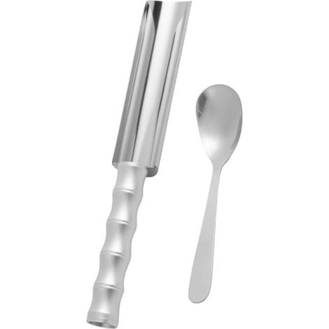 Stampo portatile per polpette in acciaio inox 304, cucchiaio manuale per polpette, manico lungo (1/5)