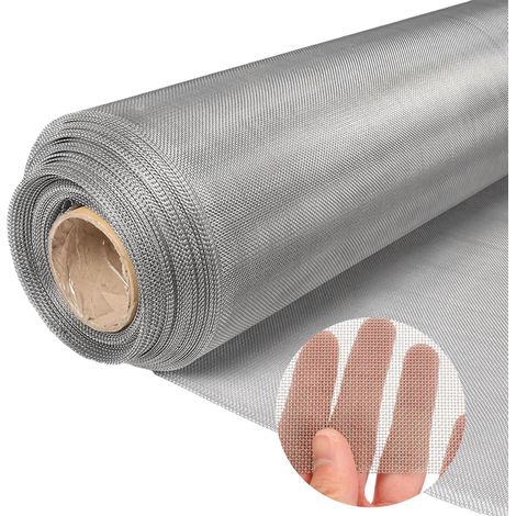 Treillis métallique fin en acier inoxydable 304, 1 M x 30 M, feuilles de tamis filtrantes en acier inoxydable, treillis métallique de protection contre les insectes pour souris, insectes, serpents (1/5)