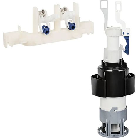Regiplast – Soupape de chasse d'eau pour bâti-support Quadra/Césame – Kit complet avec embase – Réparation chasse d'eau défectueuse – Installation simple (1/2)