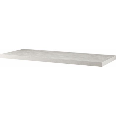 Mensolone in legno sospeso 120 cm per lavabo bagno NINFA Grigio spatolato (1/2)