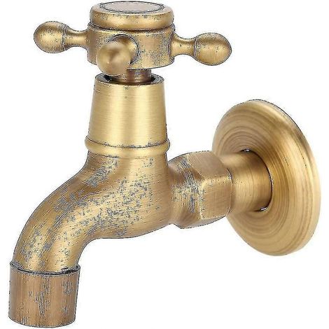 Robinet mural vintage en laiton massif G1/2 (1/5)