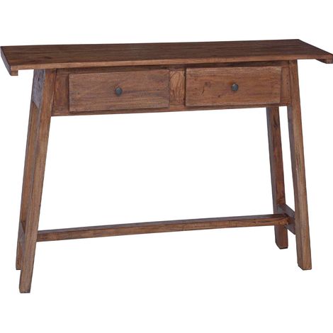 Scrivania Marrone 110 x 30 x 79 cm Legno di Mogano Massello vidaXL