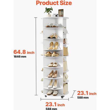 Étagère à chaussures rotative à 7 niveaux avec étagères réglables (1/5)