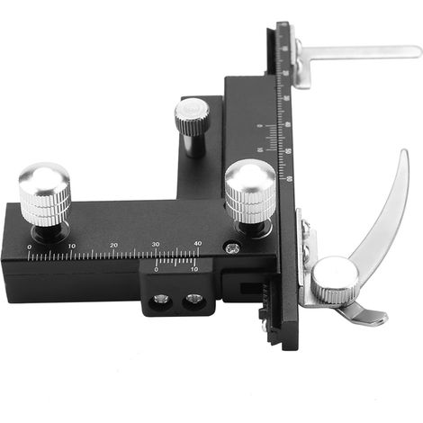 Mikroskopzubehör, Aluminiumlegierungsschale, bewegliches Lineal, schwarz (1/5)