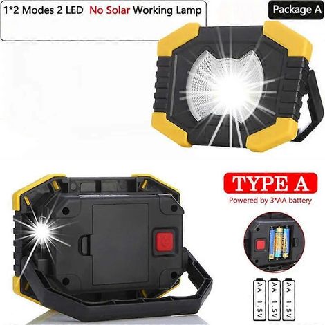 Projecteur de travail LED 100 W ultra-lumineux, lampe de recherche portable, lampe de camping, lampe de tente, lampe de secours étanche (Pack A) (1/5)