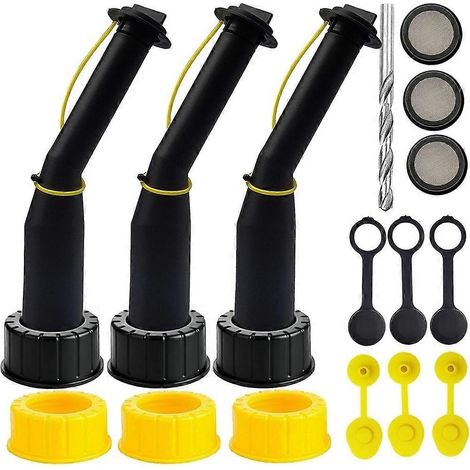 Kit de remplacement de bec verseur pour bidon d'essence, bouchon de remplissage, capuchon d'évent, foret pour la plupart des anciens bidons d'essence (1/5)