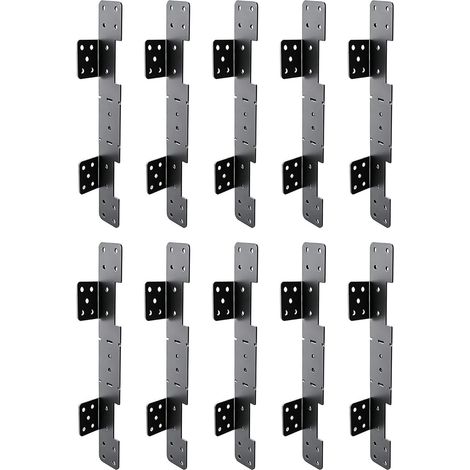 eur De Limon D'Escalier 10 Pièces eurs Fixation Acier Supports de connexion de limon Pour Jardin, Cour, Ferme, Sous-Sol, Maison, Appartement, Grenier (1/5)