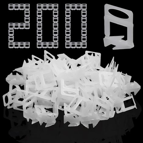 200 Pièces Croisillon autonivelant, 2 mm, Pour carreaux 3-15 mm, Matériau PP robuste, Pose précise (1/5)