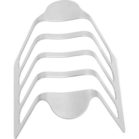 Porte-toast en acier inoxydable, facile à nettoyer, style vintage, antirouille, pour la cuisson du pain. Dimensions : 8 x 7 cm (3,15 x 2,76 pouces). (1/5)