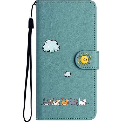 Coque Samsung Galaxy A17/A26/A16,Housse Chat Porte,Vert (1/5)