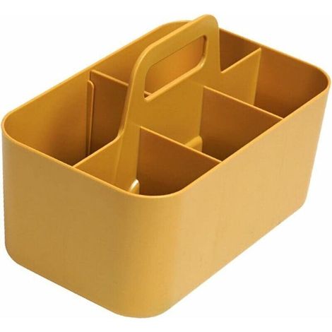Robuster Badezimmer-Organizer aus Kunststoff – Duschkorb mit Fächern, ergonomischen Griffen und 4 Fächern, anthrazitgrau