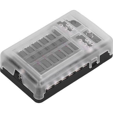 Bloc de fusibles étanche 12 circuits avec voyant LED pour voiture et bateau (1/5)