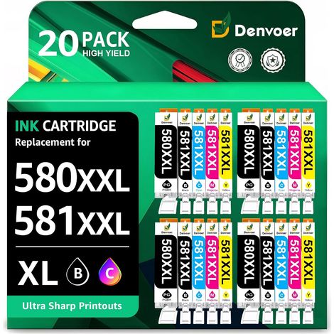 Cartouches d'encre Compatible pour Canon 580 581 (1/5)