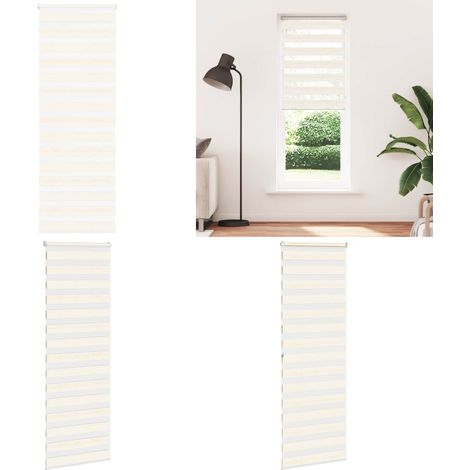vidaXL Zebrarollo Marmorbeige 75x200 cm Stoffbreite 70,9 cm Polyester (1/5)