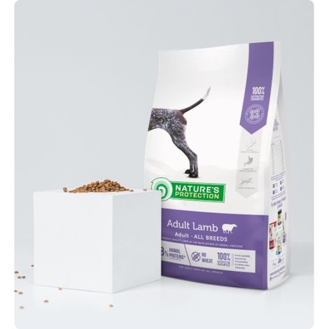 NATURE'S PROTECTION Agneau Adulte - croquettes pour chien - 12 kg (1/2)
