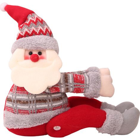 Weihnachtliche Plüsch-Gardinenclips, Weihnachtsmann, Schneemann, Rentier, zum Einwickeln von Gardinen, weihnachtliche Heimdekorationsgardinen