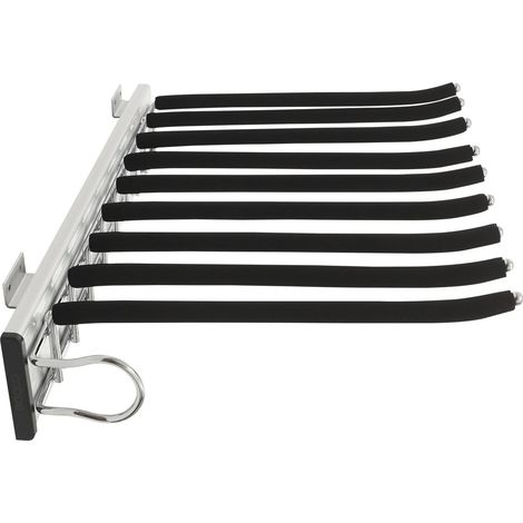 Gojoy – Porte-pantalon extensible 9 tiges – Conception télescopique – Charge max 16 kg – Installation murale gauche – Gain de place pour dressing (1/5)