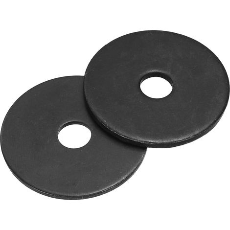 50 Pcs Rondelle Plate M5 Rondelle Plate 25mm DE Noir Oxyde (1/5)