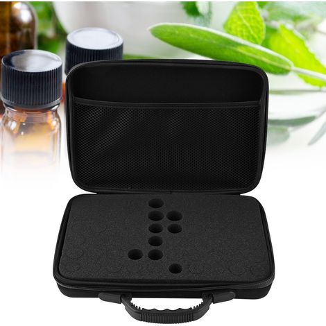 Transportkoffer für ätherische Öle, Hartschalenkoffer, 60 Fläschchen, geeignet für 5-ml- und 15-ml-Fläschchen (Schwarz) (1/5)