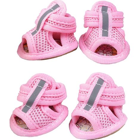 Sandales d'été en maille pour petits chiens, protège-pattes respirants pour chiots et chats, bottes pour chiens, chaussures respirantes pour chiens (1/5)
