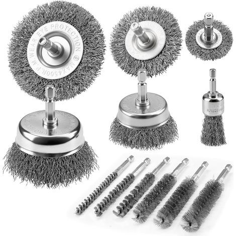 Kit Brosses Métalliques pour Perceuse 12 Pièces (1/5)