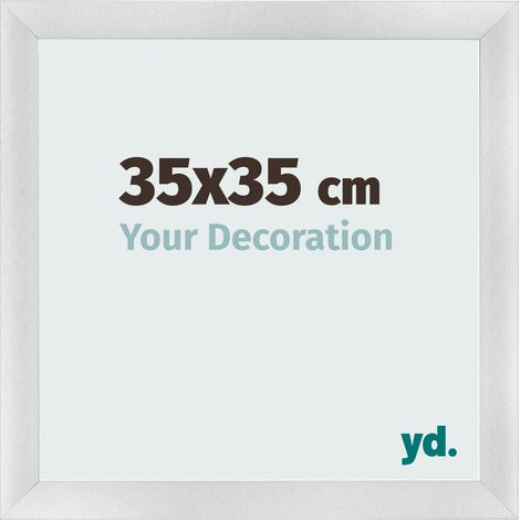 yd. - Cadre photo 35x35 - Argent Mat - MDF - Pisa (1/5)