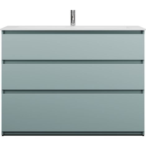 burgbad Lin20 Mineralguss-Waschtisch Weiß Glänzend inklusive