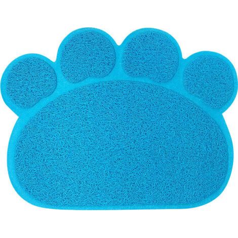 Bleu Tapis de Bac à Litière pour Chat en PVC 30 x 40 cm (1/3)
