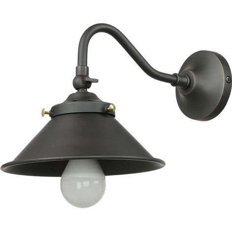 Wandlampe Bronze Dunkel aus Echt-Messing