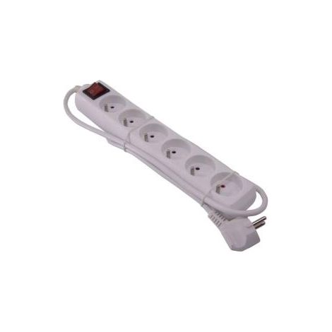 Bloc multiprises avec interrupteur Elem - 6 prises + interrupteur