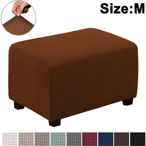 Housse élastique pour repose-pieds, protection pour repose-pieds, housse de rangement pour repose-pieds, protection pour meubles, housse souple rectangulaire pour repose-pieds avec ceinture élastique. (1/5)