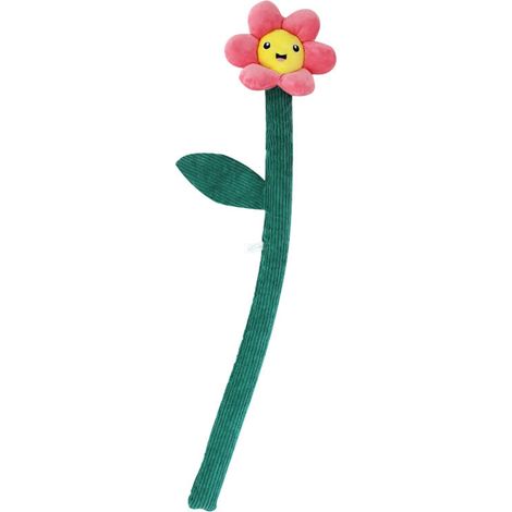Jouet en peluche en forme de fleur qui couine, résistant aux morsures, interactif et mignon, pour chien à mâcher. (1/5)