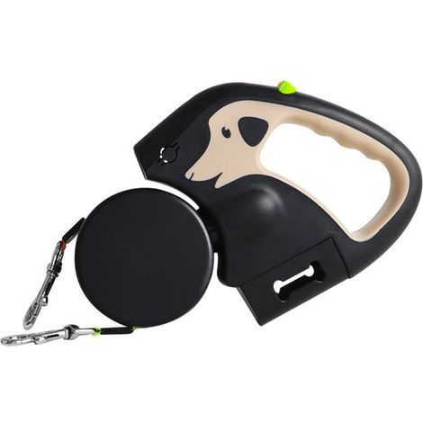 Correa para perros con iluminación LED,Doble retráctil de 3 metros,apta para perros pequeños y medianos de hasta 11,4 kg (1/3)