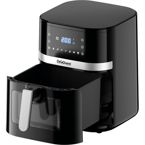 DIGIQUEST Friggitrice ad Aria 10 Litri con Finestra Trasparente AIRFRY10-1800W Touch Screen 7 Programmi Timer 60 minuti Senza Olio per Piatti Gustosi (1/5)