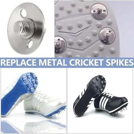 22-teiliges Set Ersatz-Metallstollen zum Einschrauben für Cricket- und Golfschuhe, 5,7 mm Gewindedurchmesser, inklusive Schraubenschlüssel (1/5)