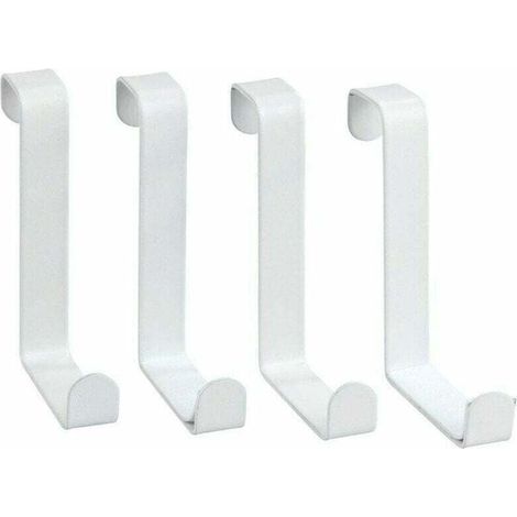 Cintres de porte blancs, 4 pièces, mat (1/2)