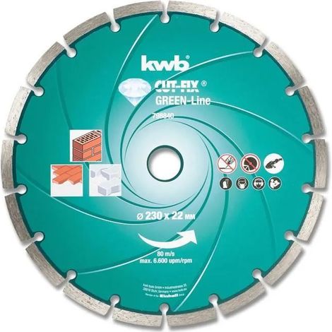 Disco de diamante kwb cut-fix turbo 115 mm 7 mm