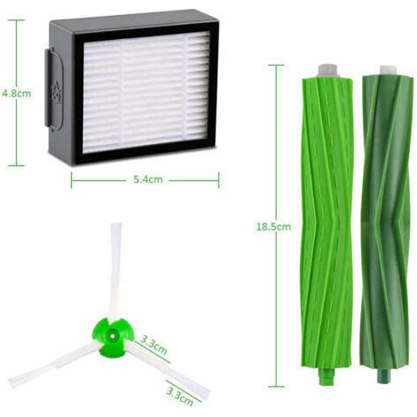 Compatible avec les accessoires d'aspirateur robot irobot Roomba i3/i3+/i4/i7/i7+/E5/E6/E7