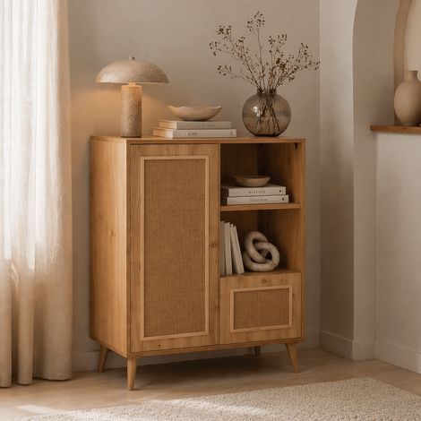 Wandschrank Jut Eiche Buchenholz 40x110x90 cm