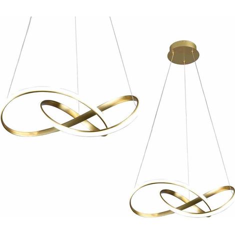 Lámpara colgante Cappio dorada LED de 36W (1/5)