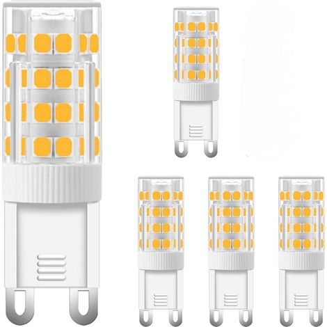 G9 LED Lampe Ampoules, Blanc Chaud 5W G9 LED Ampoule Lumiere équivalent aux ampoules halogènes de 40 W  not dimmable, lot de 5 [Classe énergétique A+]