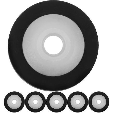 Set mit 6 Ersatz-Rollenlagern für Videorecorder, Radios und andere Geräte. – 1,3 x 0,63 cm – Schwarz (1/4)