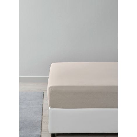 Mömax Spannbetttuch Basic Taupe ca. 180-200x200cm (1/4)